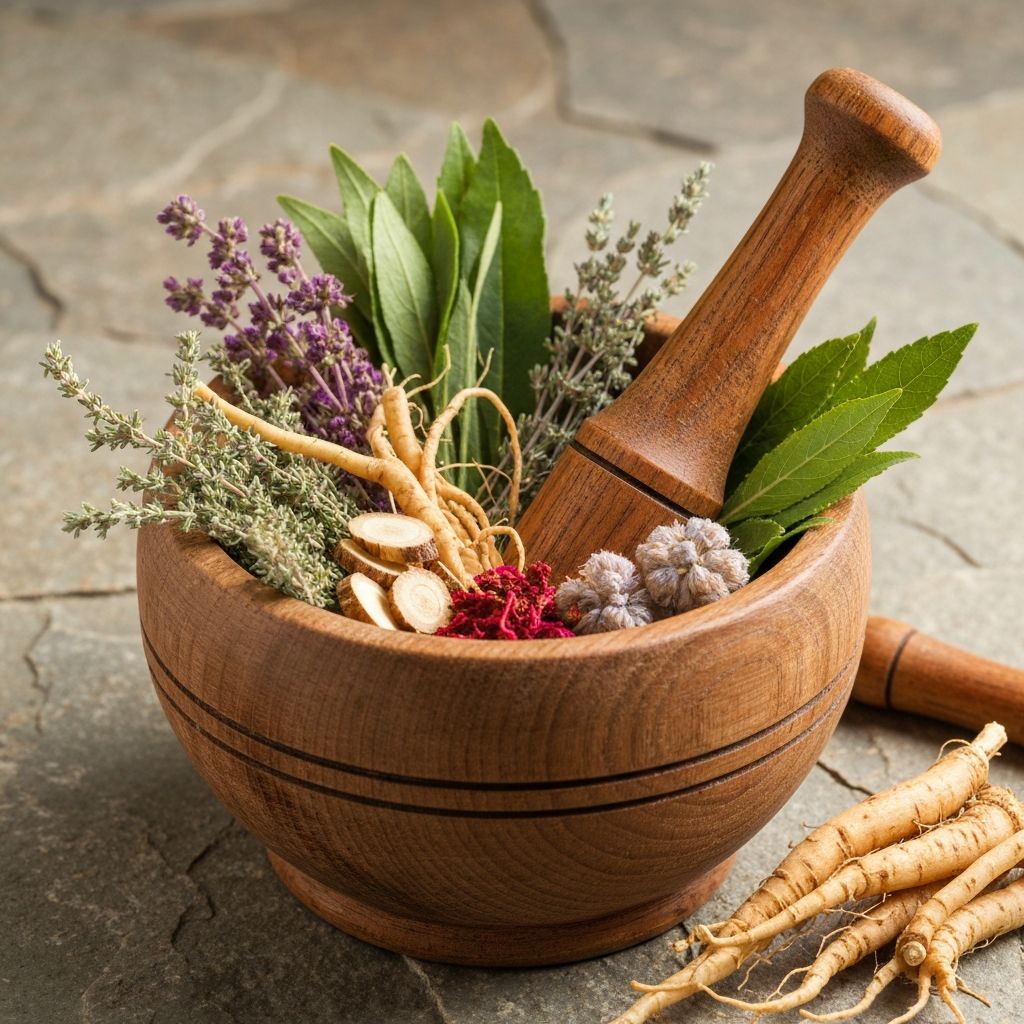 Traditioneller Pflanzenkomplex